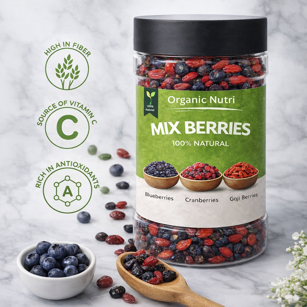 Mixed Berries (Cranberries, Blueberries,Goji Berries)