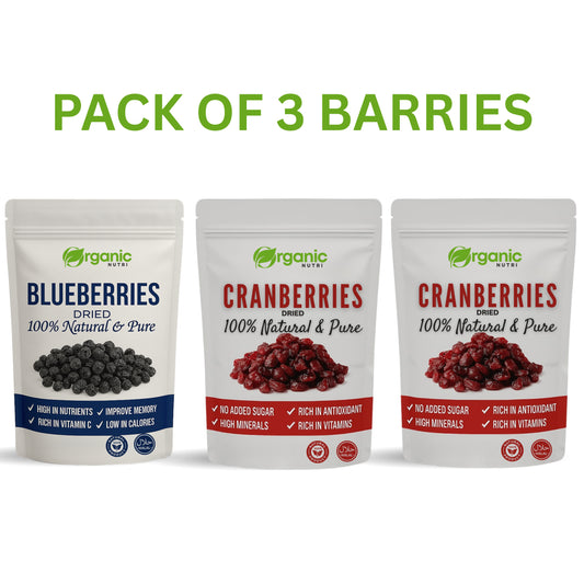 Pack of 3 Cranberries ,Blueberries & Gojiberries